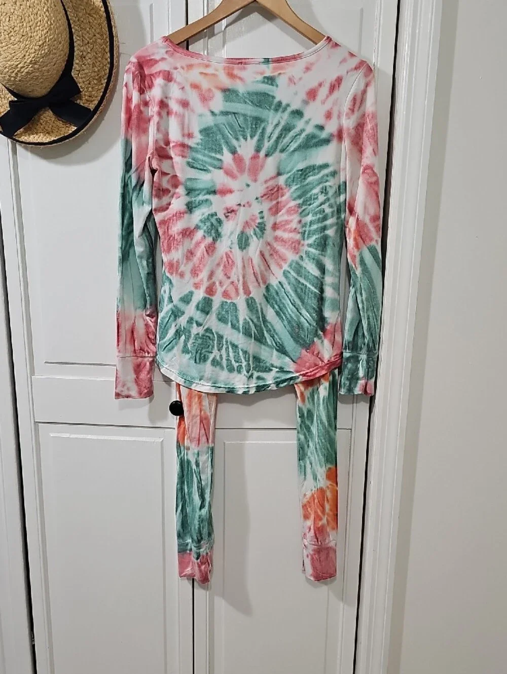#1 Spiral Tie-Dye Long Sleeve Pajama Set - CHRISTMAS SET SUNSHINE SISTERS